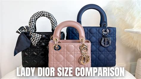 black lady dior small|lady dior small vs medium.